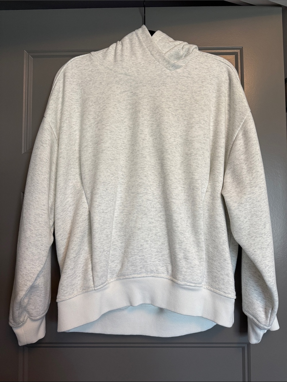 Athleta Cozy Karma Light Heather Gray Hooded Sweatshirt